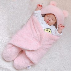 Mom's care 新生兒柔軟蓬鬆包巾連身衣