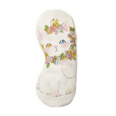 貓咪花圈圖案冷熱敷眼罩, 1件, 1個