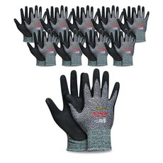 KOMELON 工作手套 Spike MHL-GBW, 10個, 麻花黑