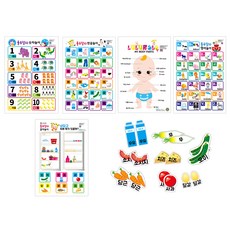 Lululala 牆海報家庭學校壁畫 5 件套, 混色