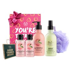 더바디샵 모링가 & 핑크 그레이프 후룻 바디케어 선물세트, 1세트