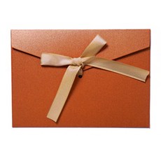 Donna&deco Jane 緞帶裝飾彩色基本信封 + 緞帶, 信封(海軍藍), 緞帶(金色), 10套