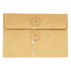 Joy 雙圓形裝飾牛皮信封, 混合色, 10入, 10個