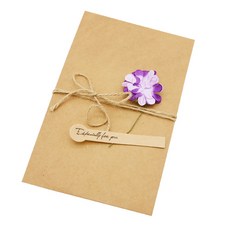 Donna&deco Erica牛皮紙L號信封 + 紫色紙花裝飾 10入, 混合顏色, 1套