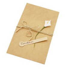 Donna&deco Erica牛皮信封L + 白色迷你馬蹄蓮花朵裝飾 10入, 混合顏色, 1套