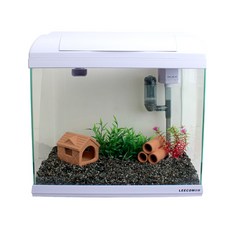 LEECOM XP300 赭色家居裝飾魚缸套組, 白色