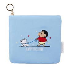 플라잉웨일즈 짱구는못말려 심플파우치 S, 블루, 1개