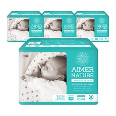 AIMER NATURE 獨特修身黏貼型尿布, 120片, NB