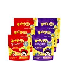 퓨어잇 내이브로 딸기엔치즈 3p + 블루베리엔치즈 3p, 딸기치즈, 블루베리치즈, 1세트