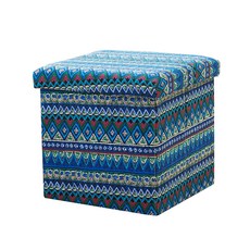 折疊式椅子收納箱 L號, 藍色圖案