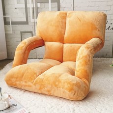 디에스 팔걸이 좌식 싱글소파, 옐로우, 1개