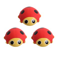 乳膠瓢蟲啾啾聲狗狗玩具, 混合顏色, 3個