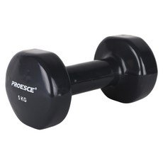 프로이스 PVC 미용아령, 1개, 블랙, 5kg