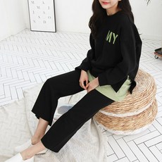 BONBONSTORY 女款簡約開叉哺乳長袖T恤