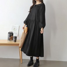 BONBONSTORY 清純感燈芯絨孕婦連身裙