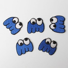 造型迷你刺繡布貼, 怪獸, 5個