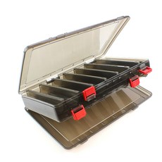 AMSAN 韓國黑色上蓋釣具盒, 黑色 + 紅色