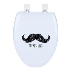 샤바스 리플레싱 수염 소프트 변기커버 O형, 혼합 색상, 1개