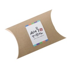 黃氏便當 半月形牛皮紙盒 10入 + 新年快樂 方形手寫字體貼紙 10入, 混合顏色, 1套