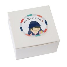 黃氏便當 現代白色盒子 30入 + 新年福氣貼紙 韓服少年 30入, 混合顏色, 1套