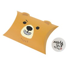 황씨네도시락 반달상자 곰 20p + 뉴 새해복 캘리 스티커 화이트 20p, 혼합 색상, 1세트