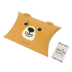 황씨네도시락 반달상자 곰 20p + 새해복 스티커 사각캘리 20p, 혼합 색상, 1세트