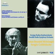 LUDWIG VAN BEETHOVEN / ROBERT SCHUMANN - PIANO CONCERTO NR.5 EMPEROR / ARTURO BENEDETTI MICHELANGELI SERGIU CELIBIDACHE 일본수입반, 1CD