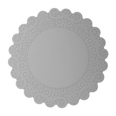 FLaITO 蕾絲花邊造型矽膠隔熱墊, 灰色, 1個