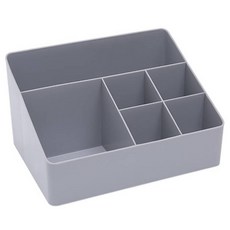 簡約多功能6格化妝品收納盒 灰色, 1個