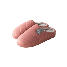 DM I Love Home 冬季棉質室內拖鞋, 膚紅色