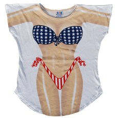 FantasyCoverups 스타즈 & 스트라입스 커버업 티셔츠