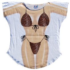 FantasyCoverups 와일드 레오파드 커버업 티셔츠