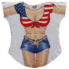 FantasyCoverups 미스 아메리카 커버업 티셔츠