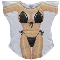 FantasyCoverups 블랙 마크라메 커버업 티셔츠