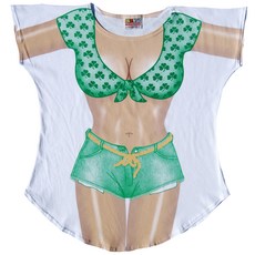 FantasyCoverups 샴록 걸 커버업 티셔츠