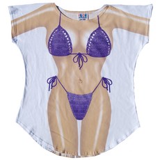 FantasyCoverups 퍼플 마크라메 커버업 티셔츠