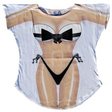 FantasyCoverups 턱시도 비키니 커버업 티셔츠