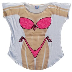 FantasyCoverups 핫 핑크 커버업 티셔츠