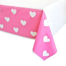 파티팡 라이크 하트 테이블보 핑크, 1개입, 1개