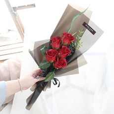 모리앤 샤르망 로즈 비누꽃 꽃다발, 레드, 1개