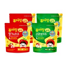 퓨어잇 내이브로 딸기엔치즈 16g x 2p + 사과엔치즈 16g x 2p, 딸기 + 치즈 혼합맛, 사과 + 치즈 혼합맛, 1세트