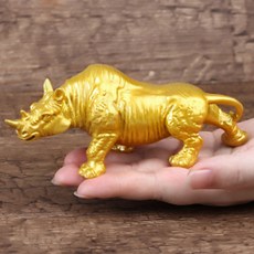 TP 招財大發犀牛擺飾, 金色