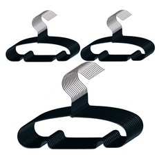 DING DONG PET 防滑衣架 黑色, 30個