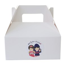 黃家便當 白色手提盒 小 30入 + 新年快樂貼紙 男孩女孩 30入, 混合顏色, 1套