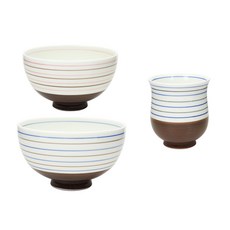 Nishonihon 日本瓷器 3 件套 1 人, 丹加拉, 空氣+零食+杯子