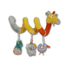 Ebulobo 扭曲的長頸鹿+朋友玩偶吊飾 3入, 混色