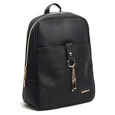 FROMHEAVEN 女用Lochne皮革後背包, 黑色