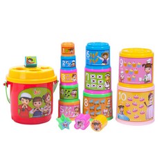 Playmax豆豆搖搖晃晃疊杯, 混色, 1套