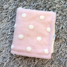 ddasum 溫暖舒適毛毯 S號, 圓點款(粉色)
