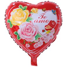 氣球農場 西班牙之愛 裝飾鋁箔氣球 愛心 B 45 x 48 cm, 混合顏色, 50個